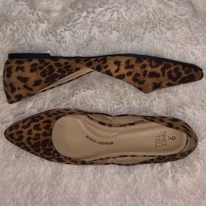 TIME & TRU CHEETAH PRINT FLATS SZ 9